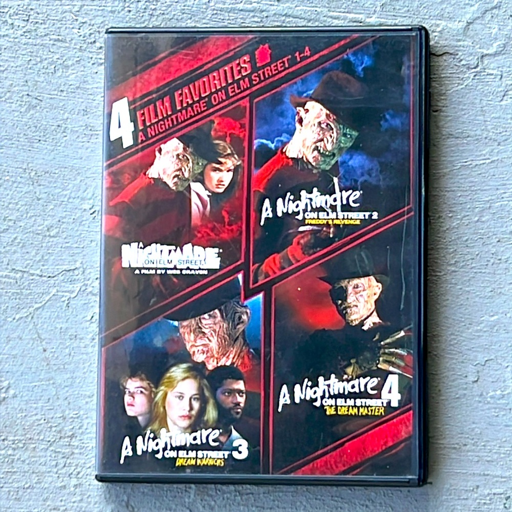 ⭐️ A Nightmare on Elm Street1-1-4 4 film favorites by Wes Craven 4 DVDs